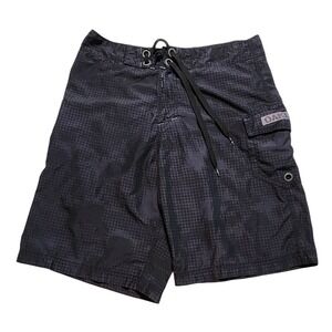 Oakley Mens Board‎ Shorts Swim Trunks Size 32 Black Drawstring Pocket